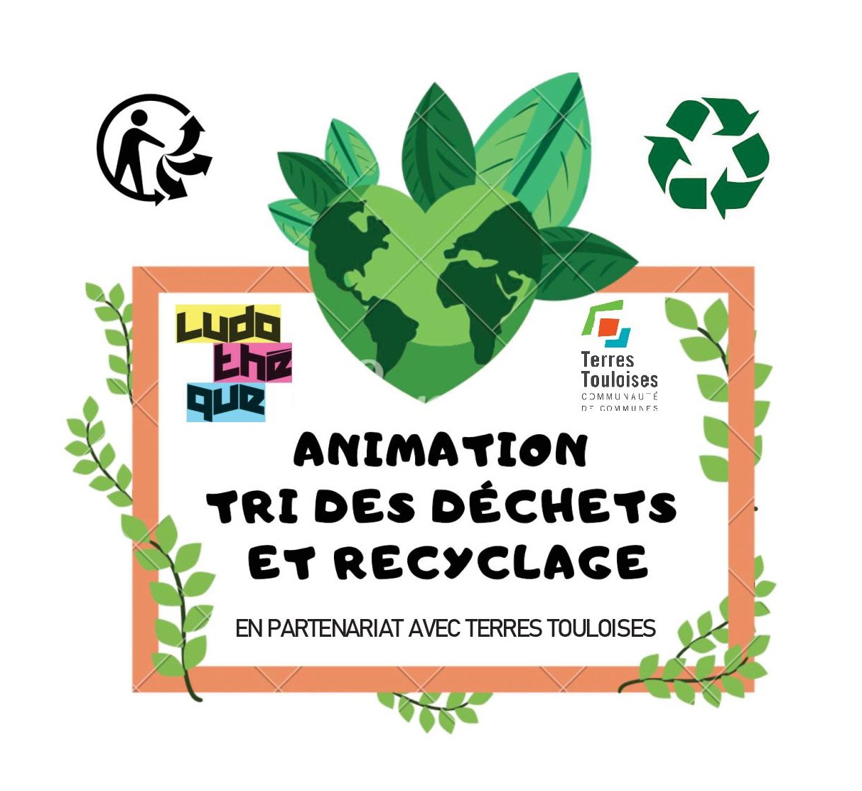 ILLUSTRATION POUBELLE ET DECHETS VERTS