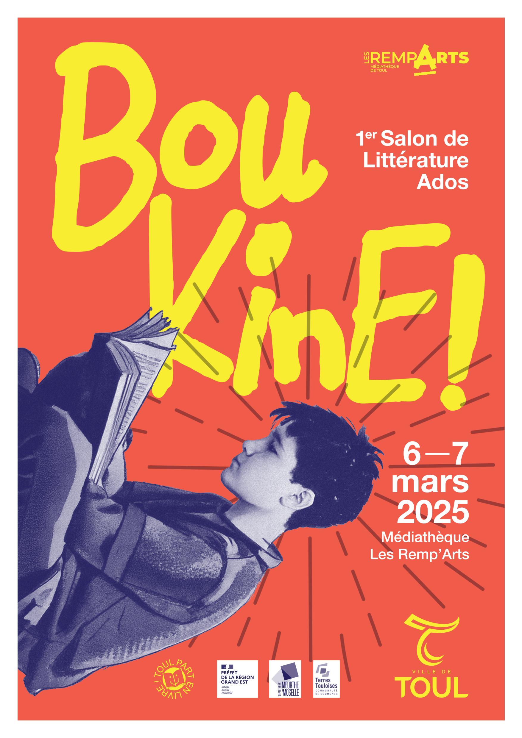 Affiche Boukine ! Un adolescent lit un livre