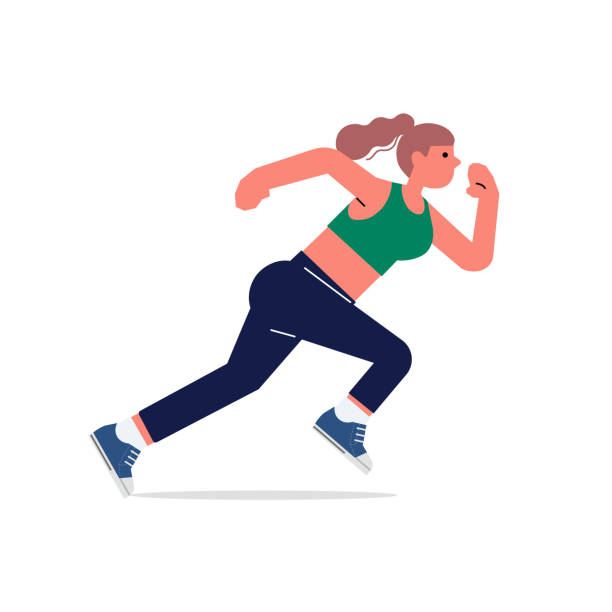 Illustration d'une femme qui court